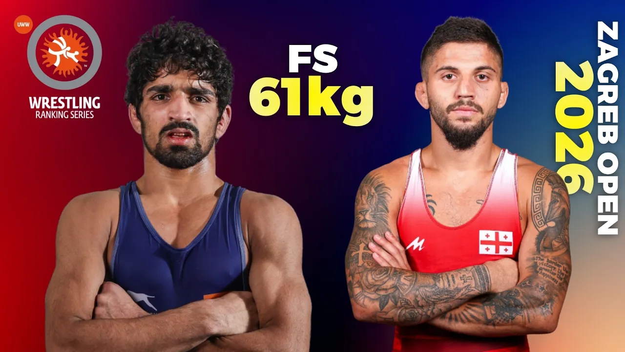 Aman AMAN (IND) vs Giorgi GONIASHVILI (GEO). Zagreb Open 2026   RANKING SERIES 2026 | R1| FS 61Kg
