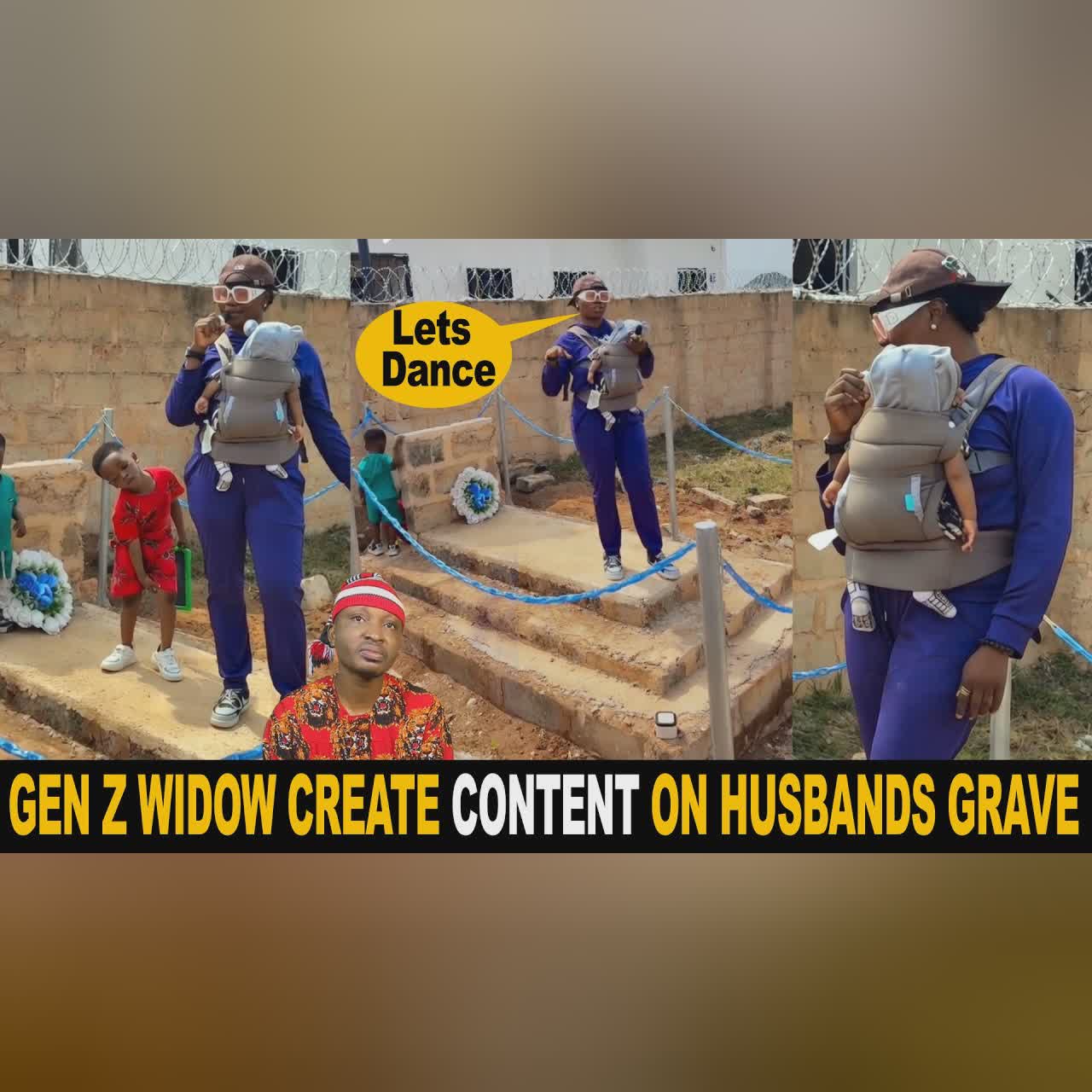 Nigeria Gen Z Widow Create Content On Husband's Grave