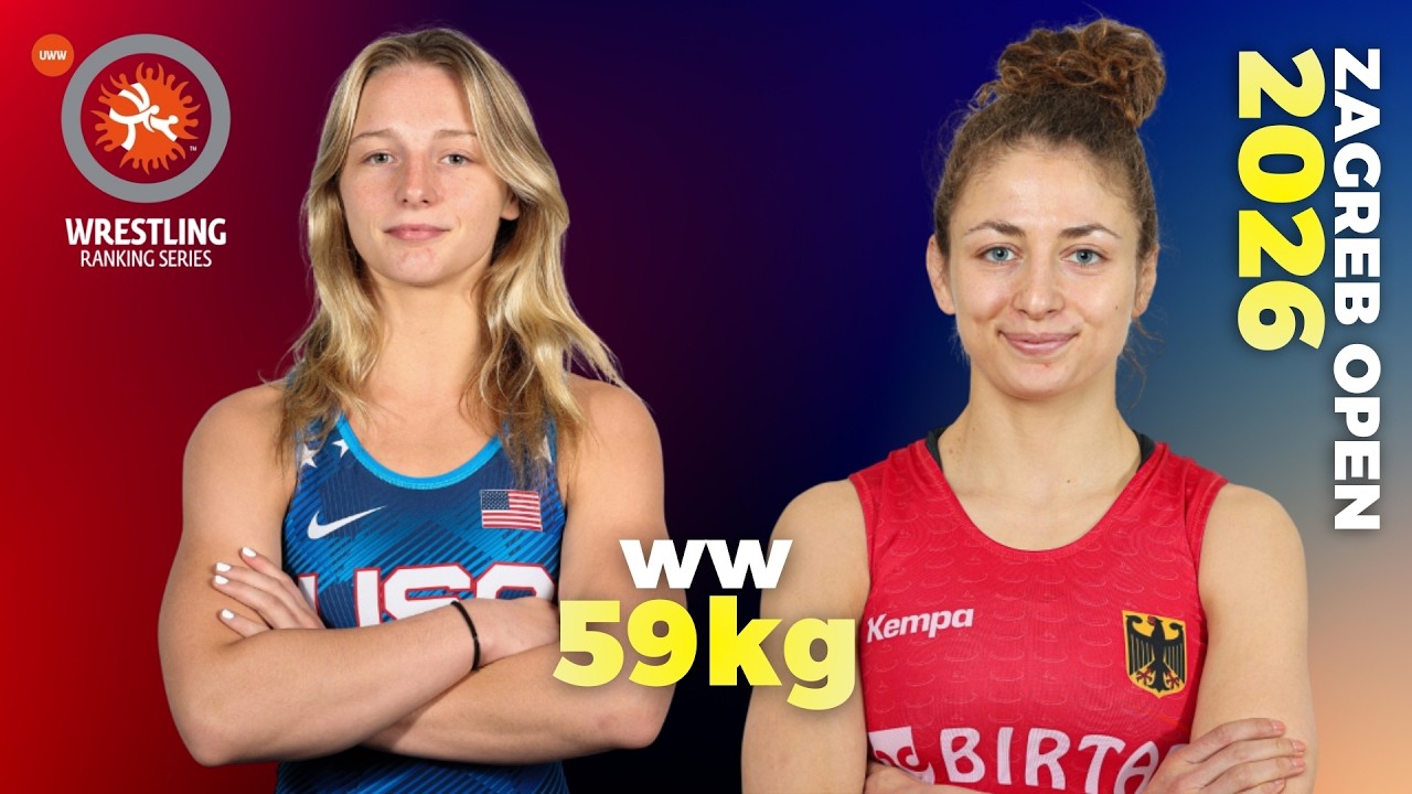 Elena Heike BRUGGER (GER) vs. Alexis Marie JANIAK (USA). 2026 Zagreb Open. WW 59Kg #WrestleZagreb