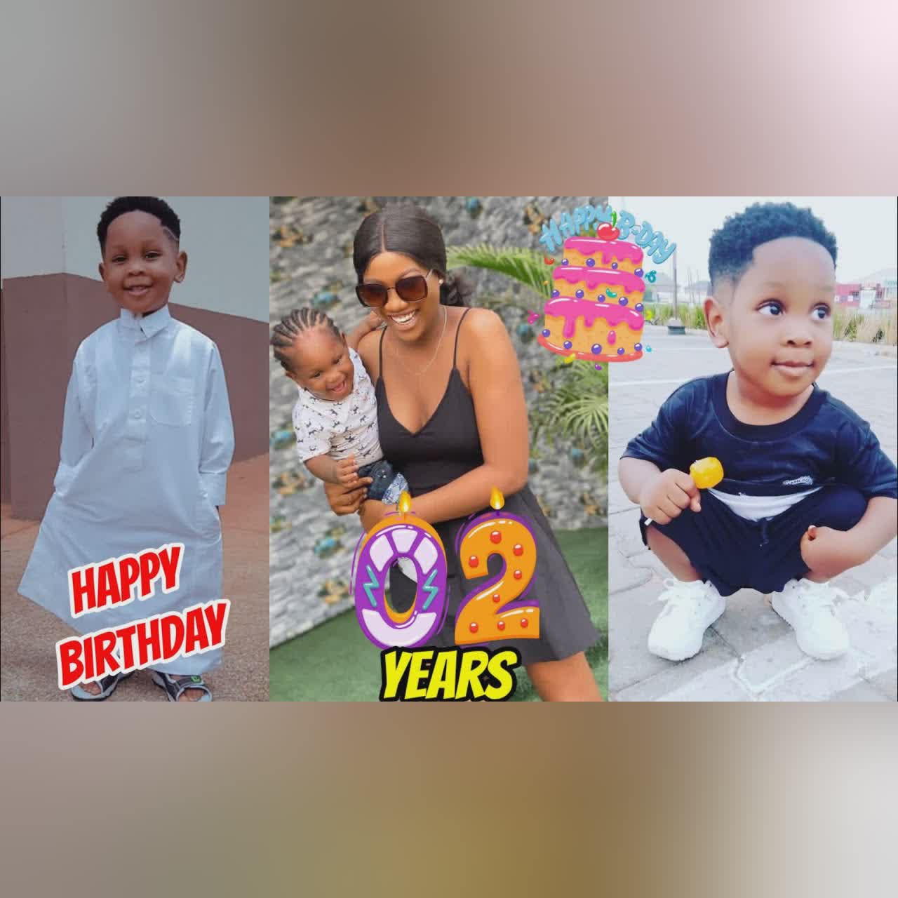 Chinenye Nnebe, Somadina Adinma, Regina Daniels celebrate Chinenye Nnebe son on his birthday ๐โค