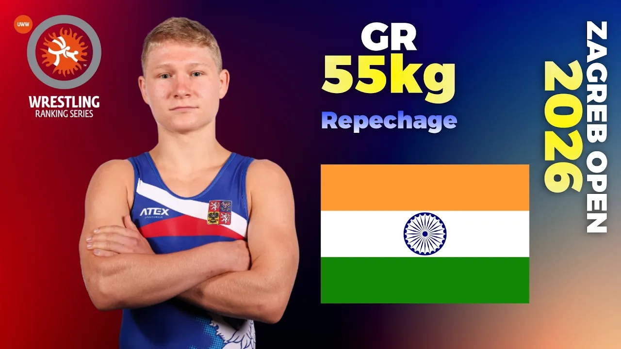 Filip BARTOSIK (CZE) vs. Lalit LALIT (IND). 2026 Zagreb Open | Repechage | GR 55Kg