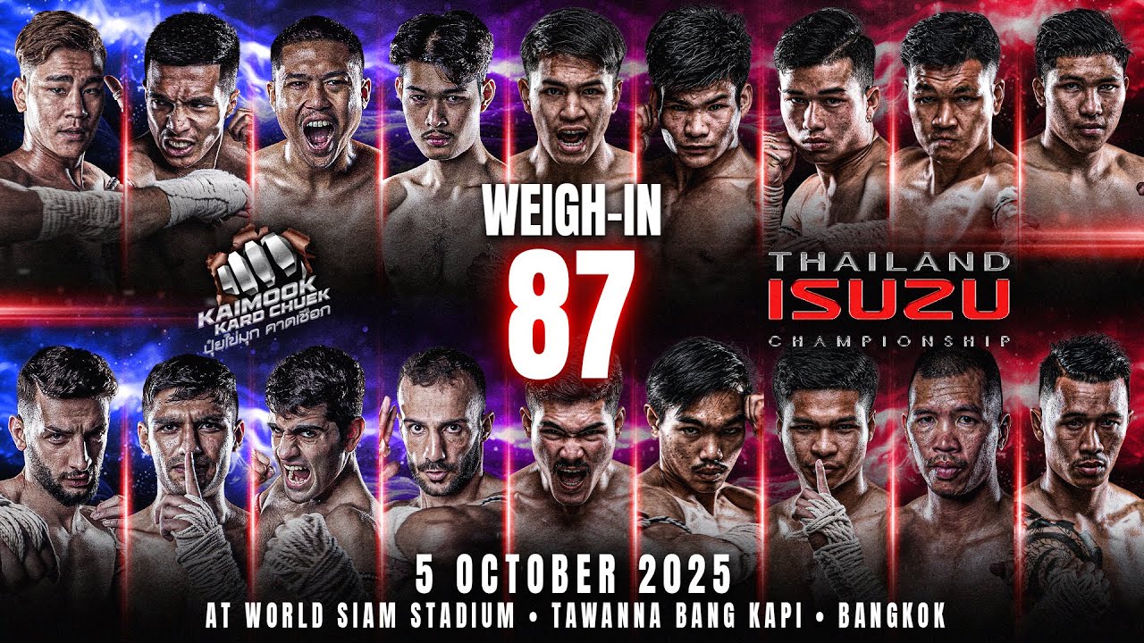 THAI FIGHT LEAGUE #87 | Weigh-In | Live 5 October 2025