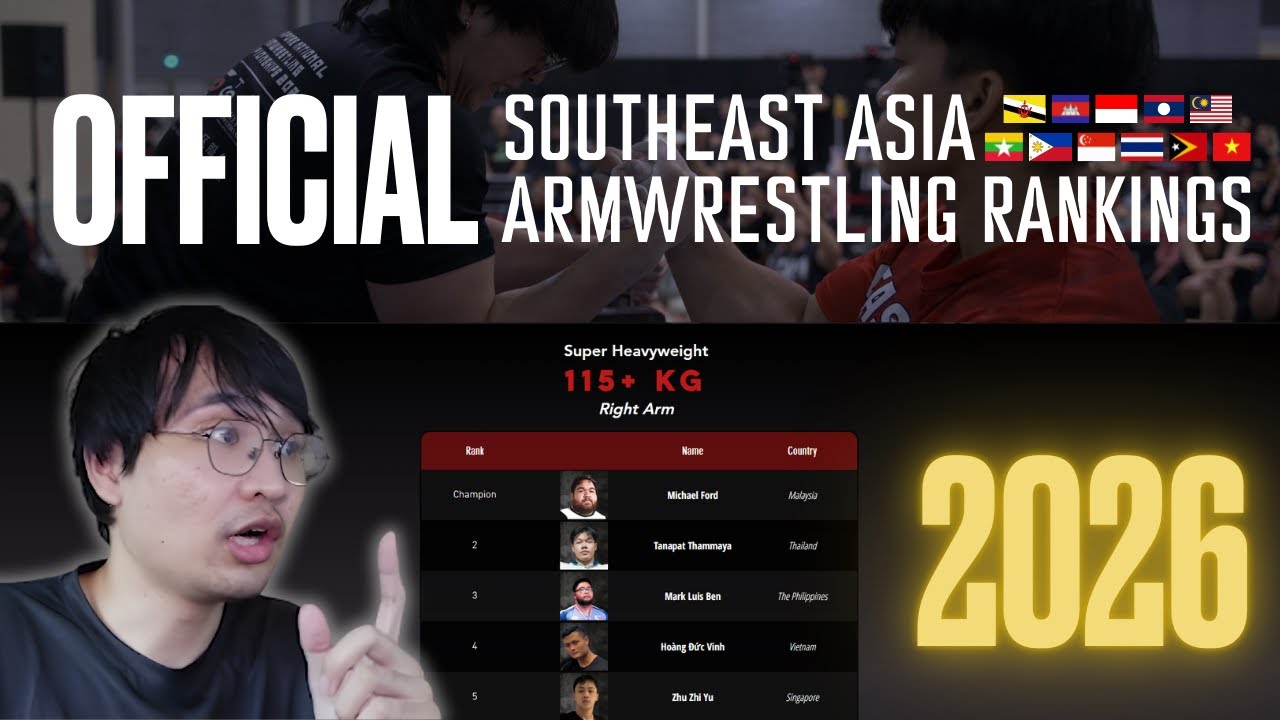 The OFFICIAL Eastside Arm Wrestling Southeast Asia Rankings | January 2026