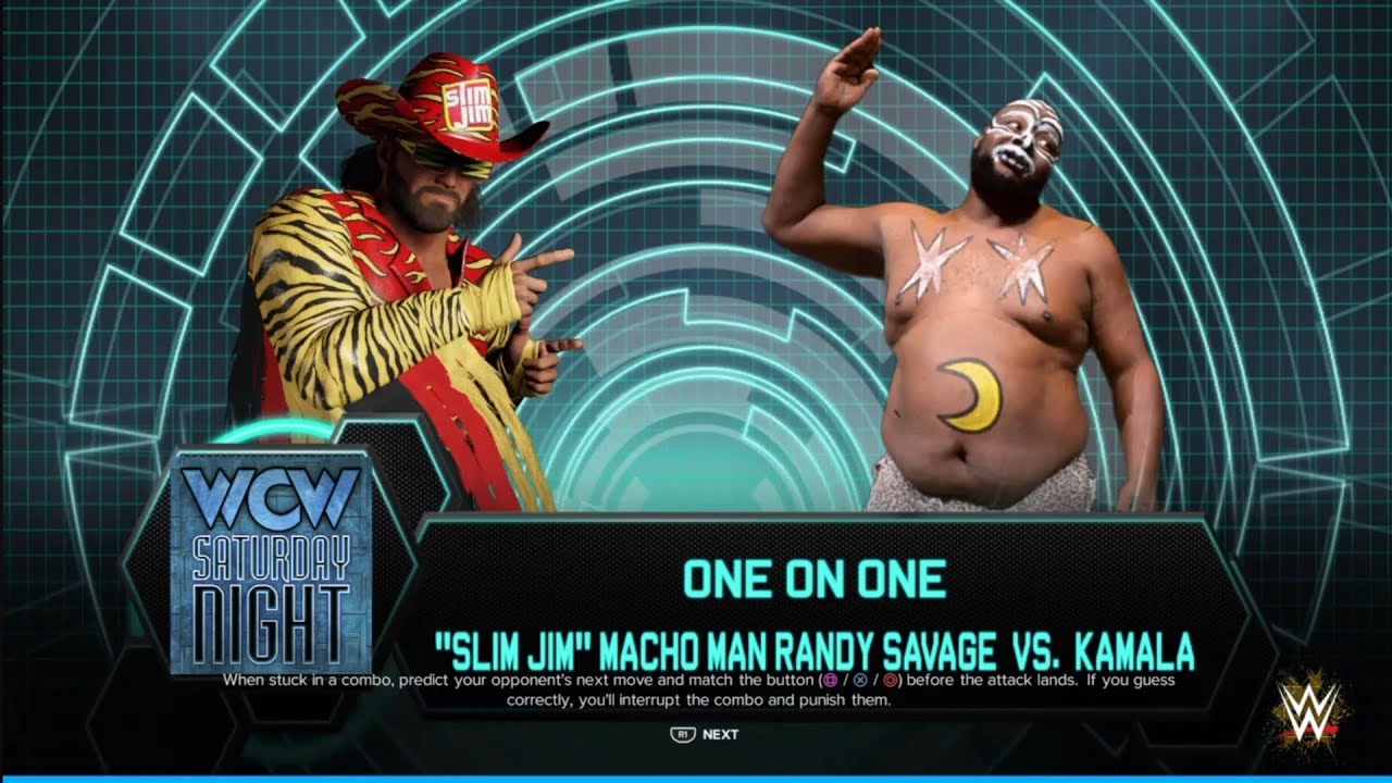 Macho Man vs Kamala. WCW Saturday Night. WWE 2K24