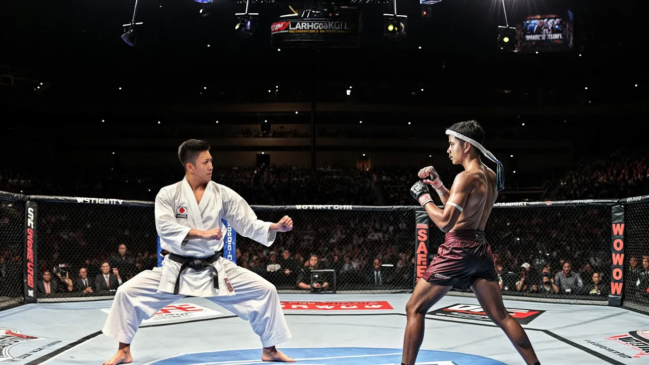 Karate Black Belt and Muay Thai Champion Meet in MMA, Who is the Champion ?