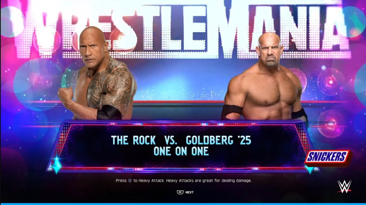 The Rock vs Goldberg. WrestleMania. WWE 2K25
