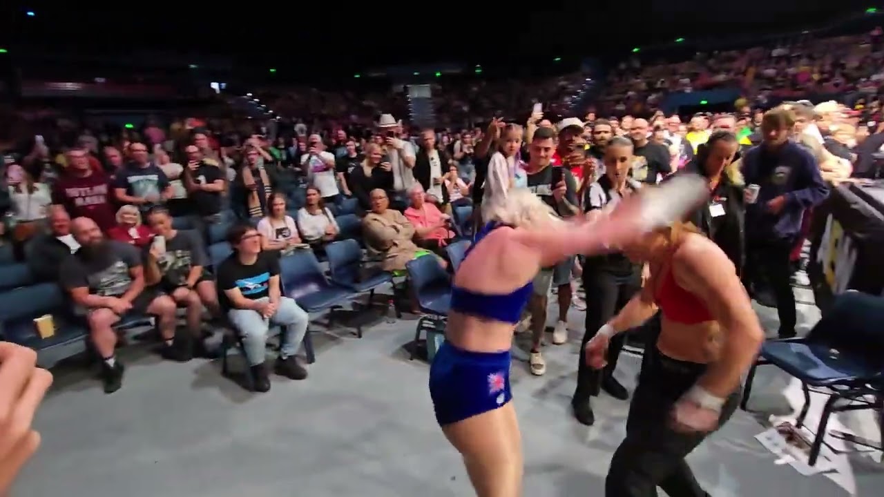 Jon Moxley, Toni Storm, Marina Shafir, Orange Cassidy brawl in the crowd at AEW House Rules Brisbane