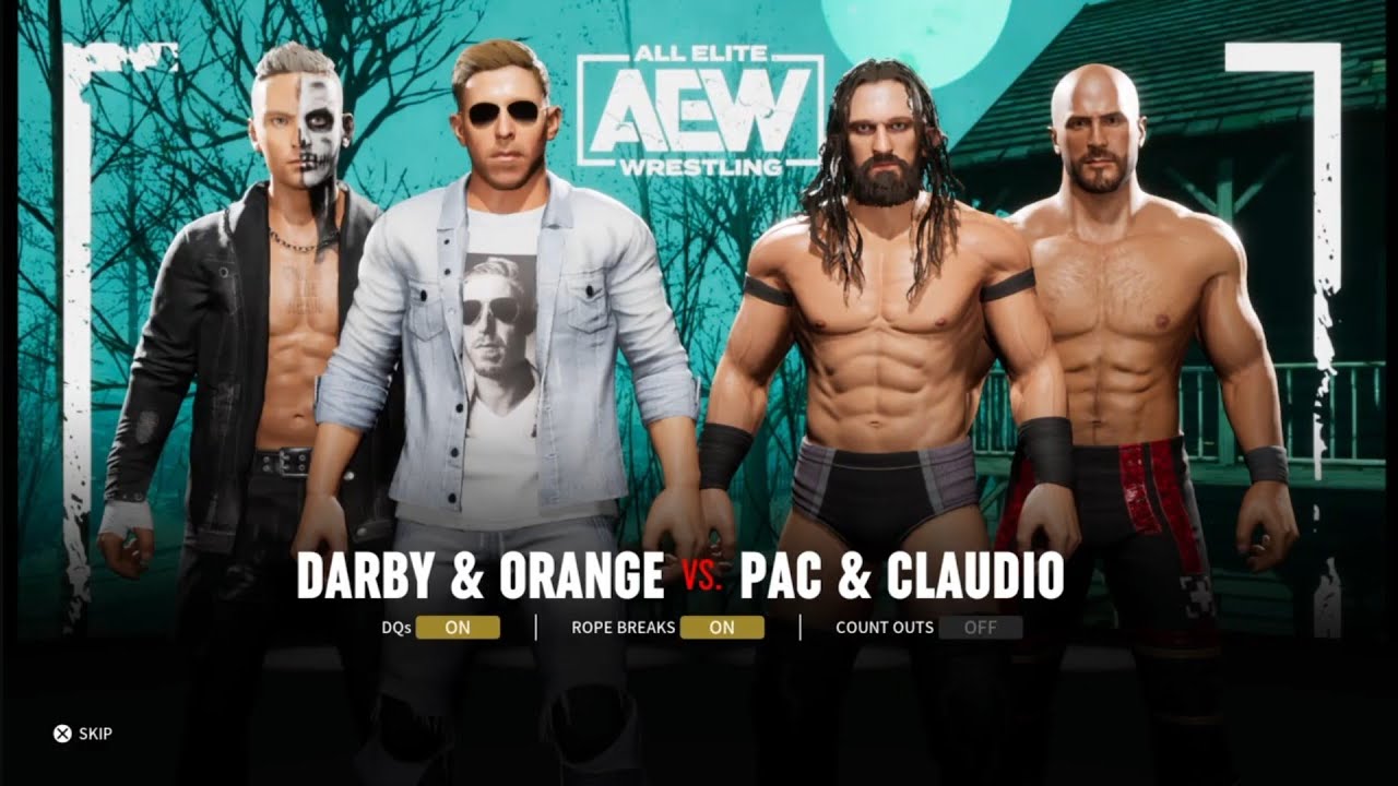 Darby & Orange vs Pac & Claudio. Fright Night. AEW: Fight Forever