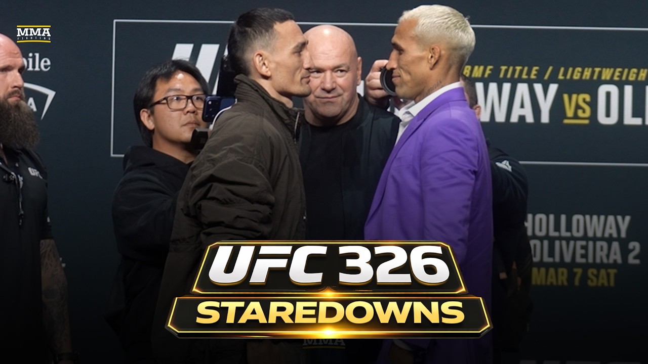 UFC 326 Staredowns: Max Holloway, Charles Oliveira Face Off In Las Vegas | MMA Fighting