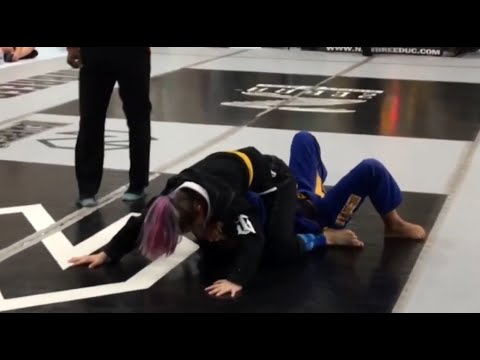 Cute Girl Grappler Taps Out Boy
