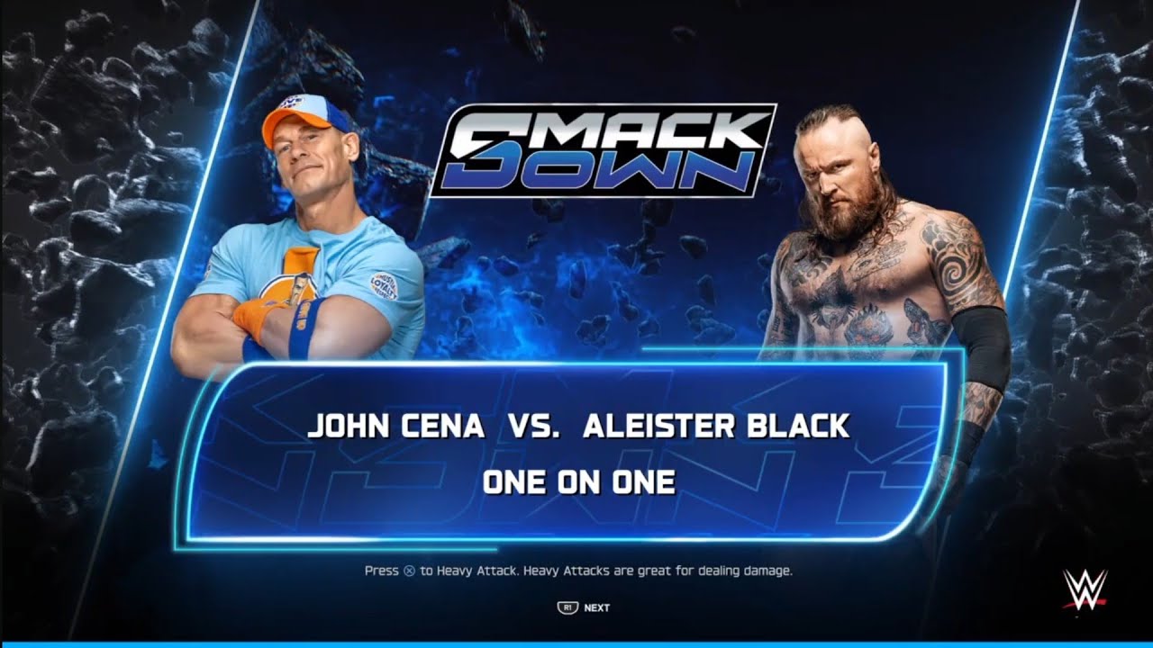 John Cena vs Aleister Black. Smackdown. WWE 2K25