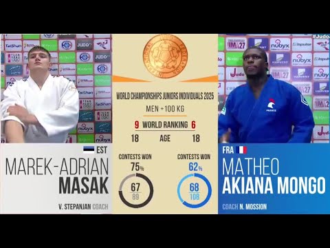 Marek-Adrian MASAK VS Matheo AKIANA MONGO Lima Juniors World Championships 2025 Bronze medal +100 kg