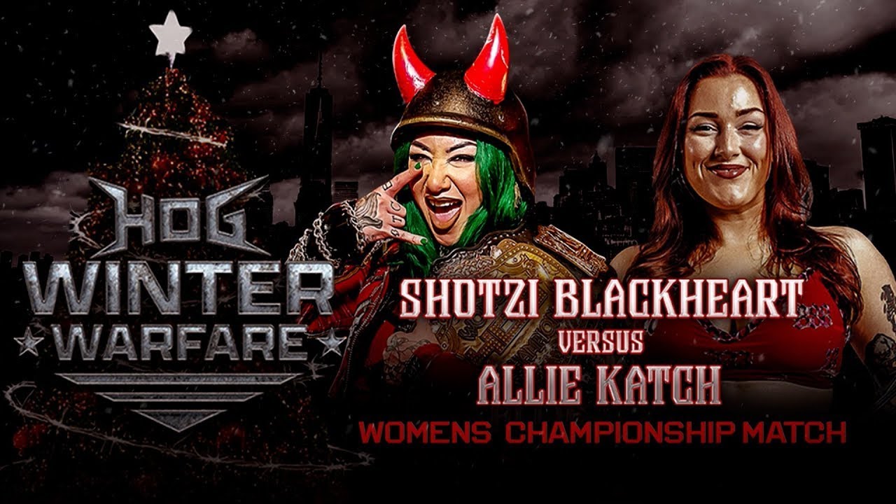 Shotzi vs Allie Katch Complete Title Match HOG Winter Warfare wwe aew nxt wrestlers