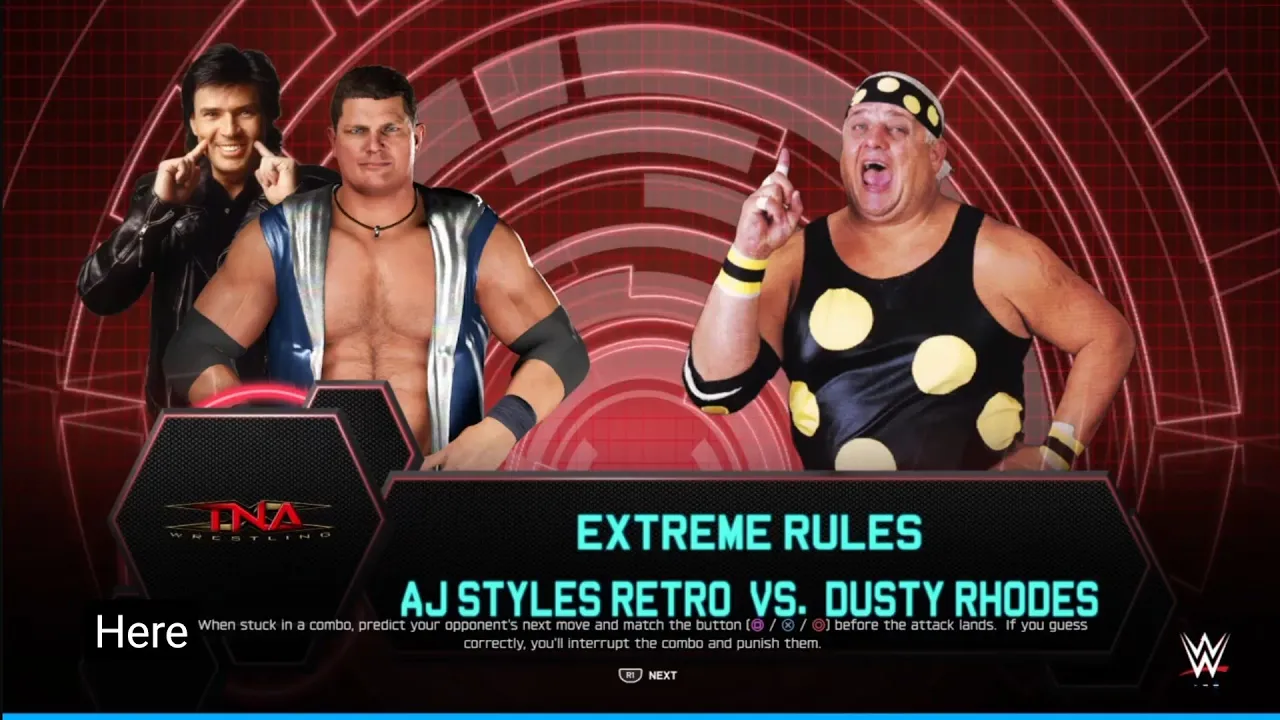 AJ Styles vs Dusty Rhodes Bunkhouse match. TNA. WWE 2K25