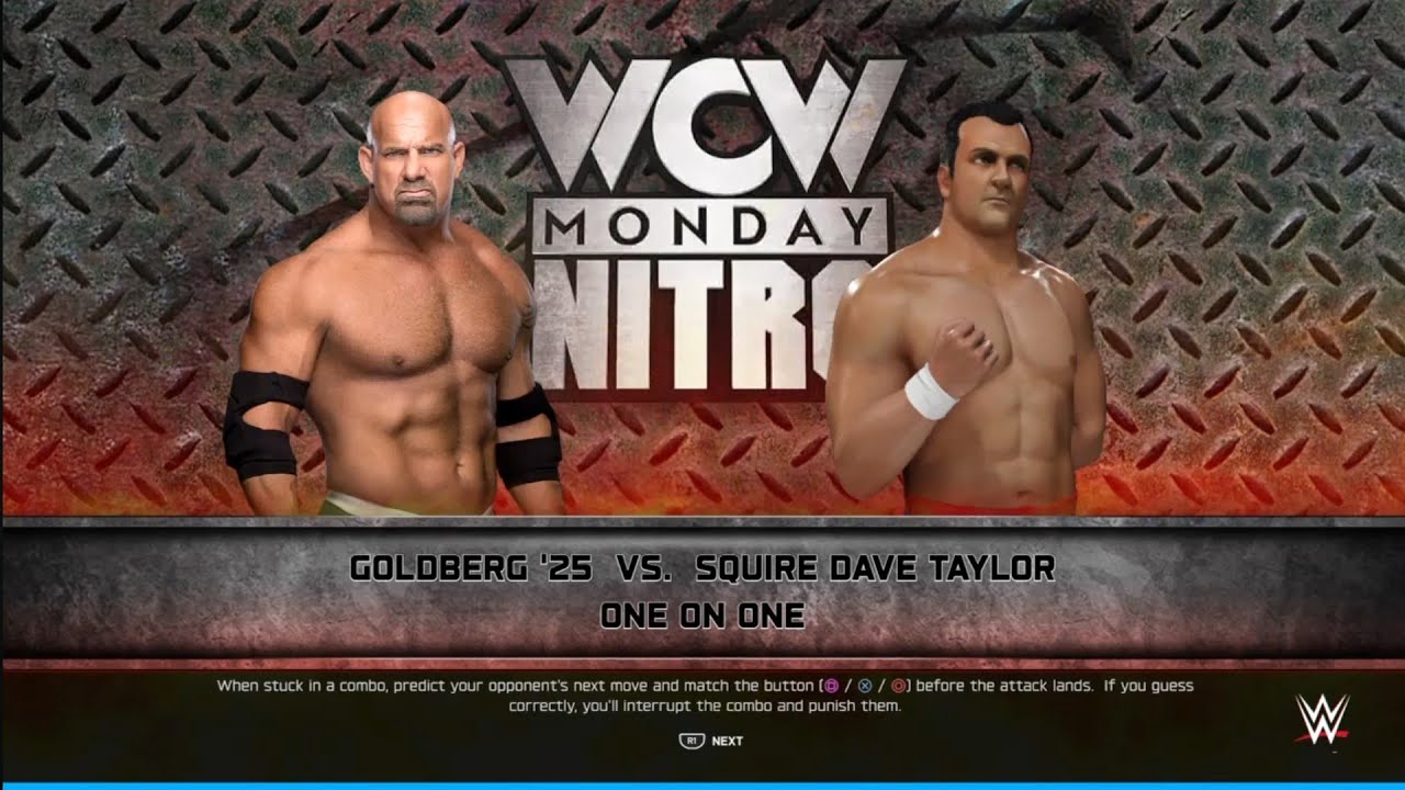 Goldberg vs David Taylor. Nitro. WWE 2K25