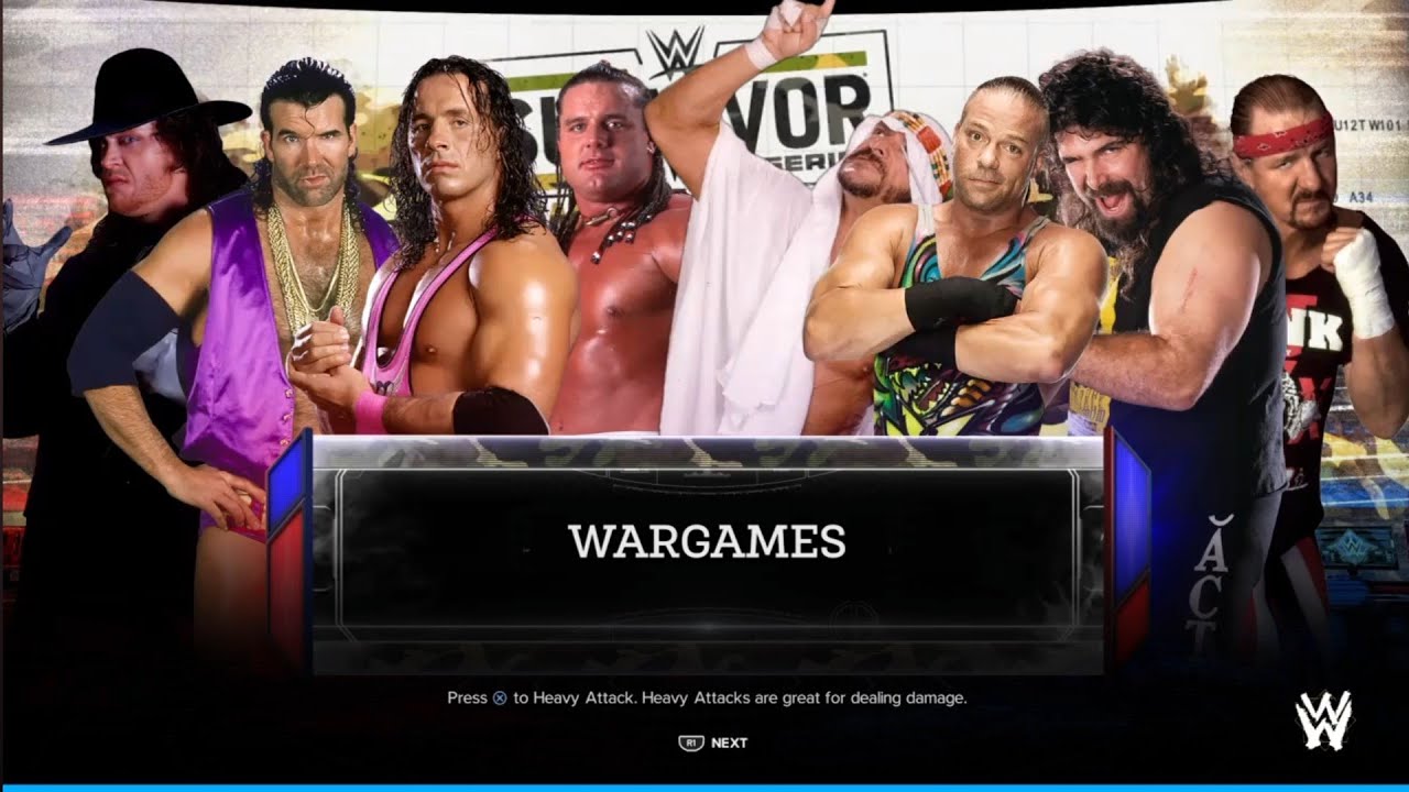 WarGames 95 Team WWF vs Team ECW. WWE 2K24