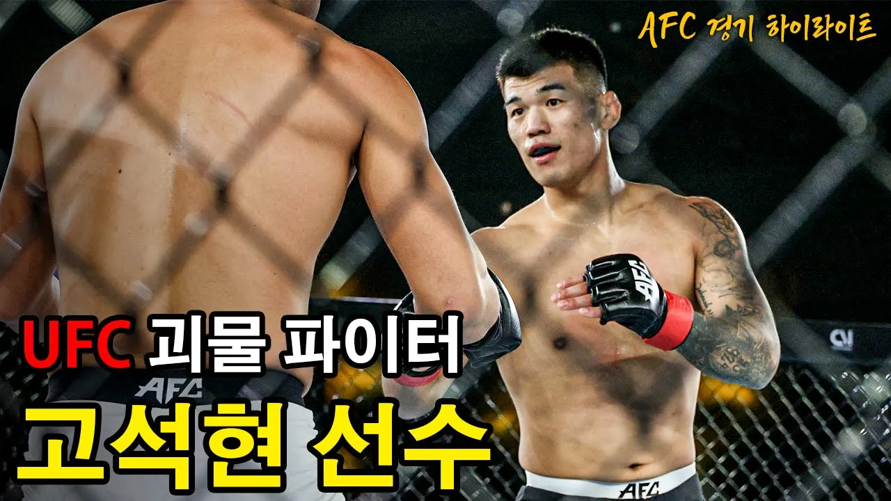 로우킥 집중공략! 기권을 부르는 괴물 파이터 고석현 선수의 미들급 타이틀 매치