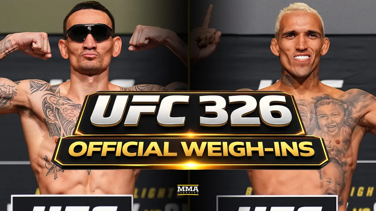 UFC 326 Official Weigh-Ins: Max Holloway And Charles Oliveira Make Weight For BMF Title Fight
