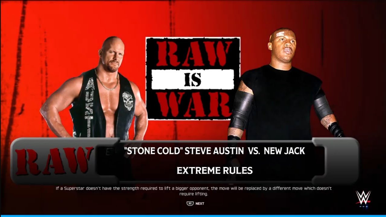 Steve Austin vs New Jack. Extreme Rules. Warzone. WWE 2K25