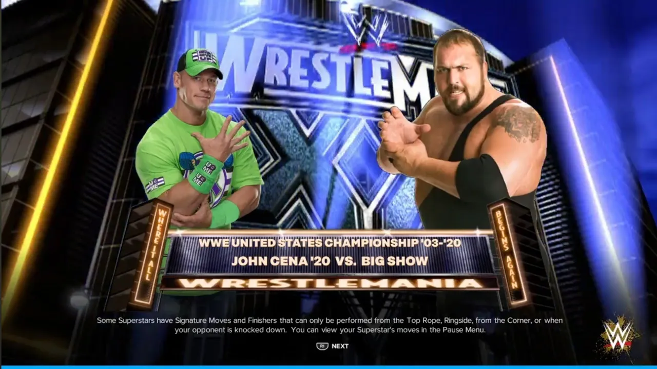 John Cena vs Big Show. WrestleMania 20. WWE 2K24