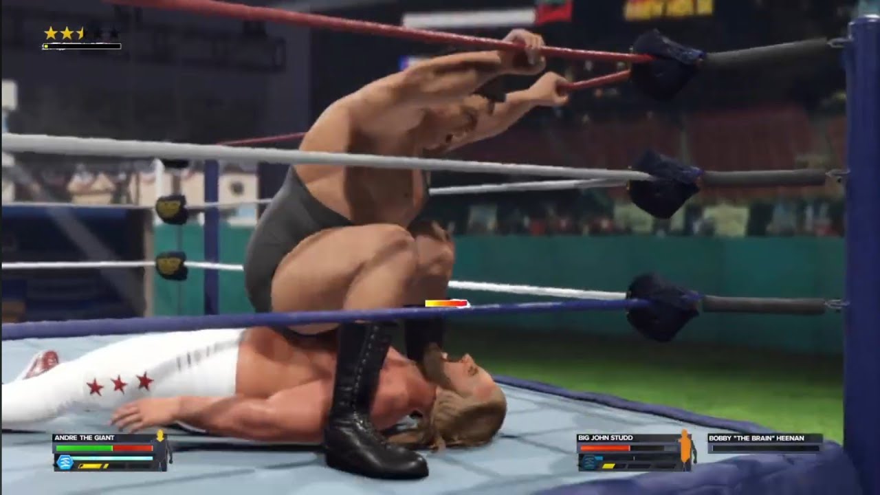 Andre The Giant vs Big John Stud. Baseball Stadium. WWW 2K24