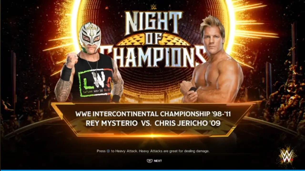 Rey Mysterio vs Chris Jerchio. Night of Champions. WWE 2K24