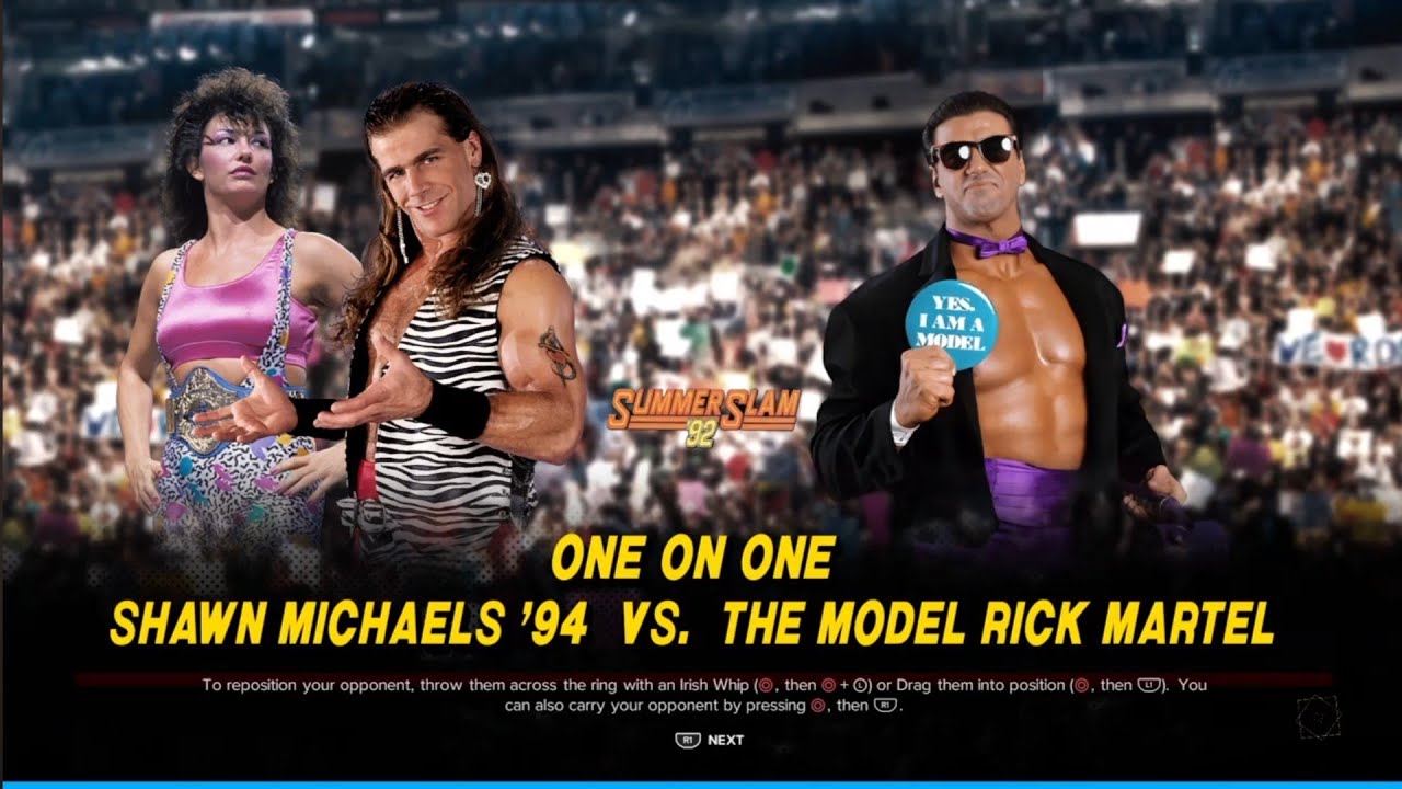 Shawn Michaels vs Rick Martel. Summerslam 92. WWE 2K24