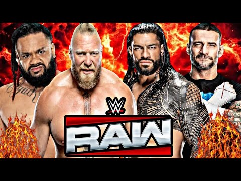 FULL MATCH - Roman Reigns & Cm Punk Versus Brock Lesnar & Jacob Fatu : WWE RAW Netflix 2025