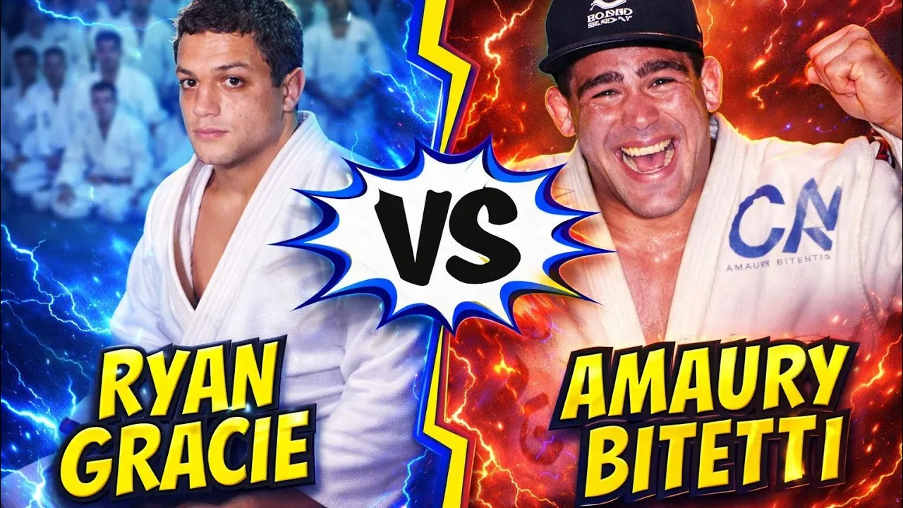 RYAN GRACIE VS AMAURY BITETTI JIU JITSU MATCH | BRASILEIROS 1998 OLD SCHOOL BJJ