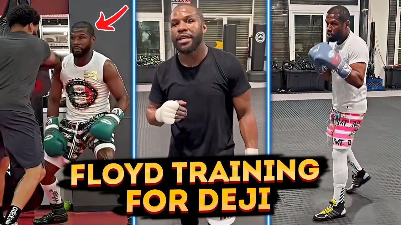 Floyd Mayweather training for Deji fight. Mayweather vs Deji HIGHLIGHTS