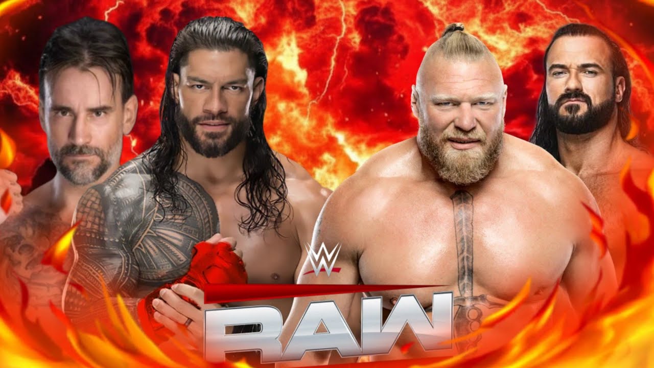 FULL MATCH - Brock Lesnar & Drew Mcintyre Vs. Roman Reigns & Cm Punk : WWE RAW Netflix 2025