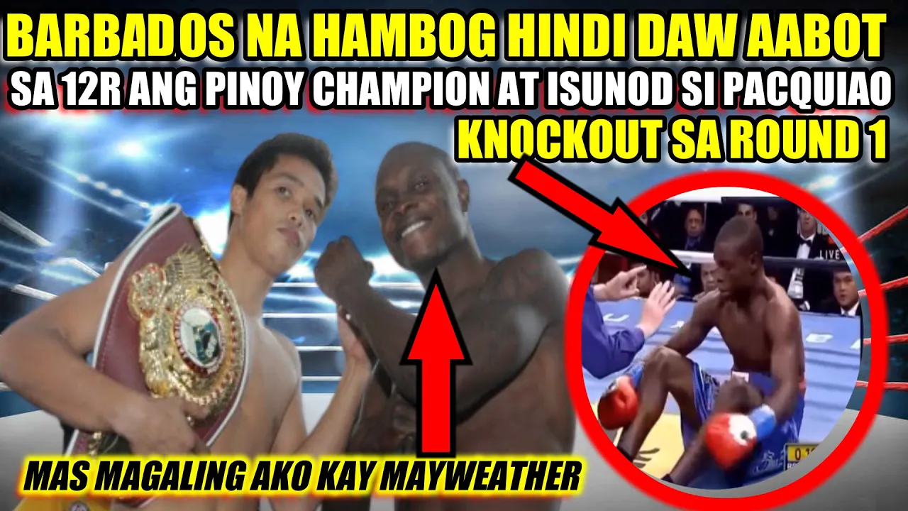 HINDI DAW AABOT NG 12R ang PINOY CHAMPION at ISUNOD si PACQUIAO -KNOCKOUT SA R1
