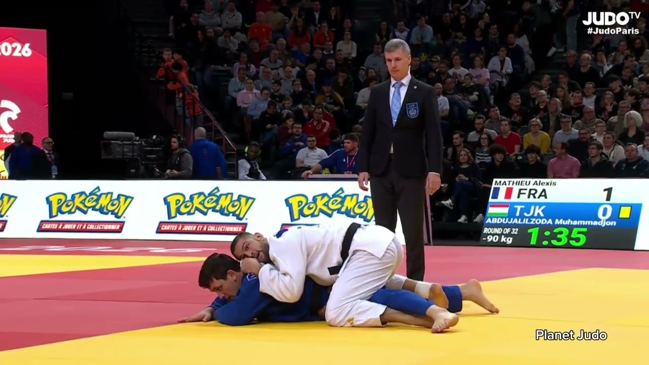 Alexis MATHIEU 🇨🇵 🆚️ Muhammadjon ABDUJALILZODA 🇹🇯 | 1/16 финала /-90кг | Большой Шлем Париж 2026