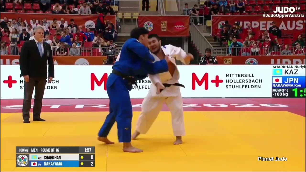 Nurylkhan SHARKHAN 🇰🇿 🆚️ Kou NAKAMURA 🇯🇵 | 1/8финала/-100кг | Гран При Австрия 2026