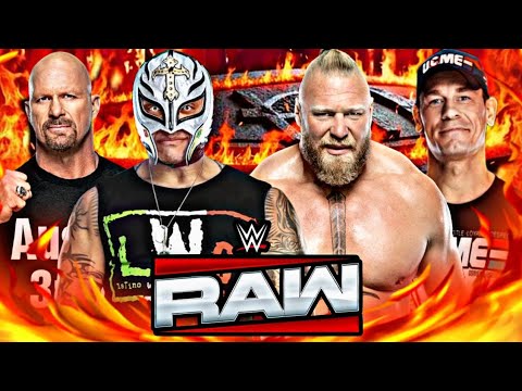 FULL MATCH - Brock Lesnar & John Cena Vs. Rey Mysterio & Steave Austin : WWE RAW Netflix 2025