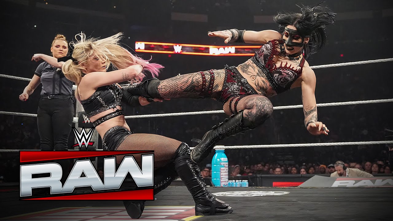 ريا ريبلي وايو سكاي ضد شارلوت فلير وأليكسا بليس – راو ١ ديسمبر ٢٠٢٥