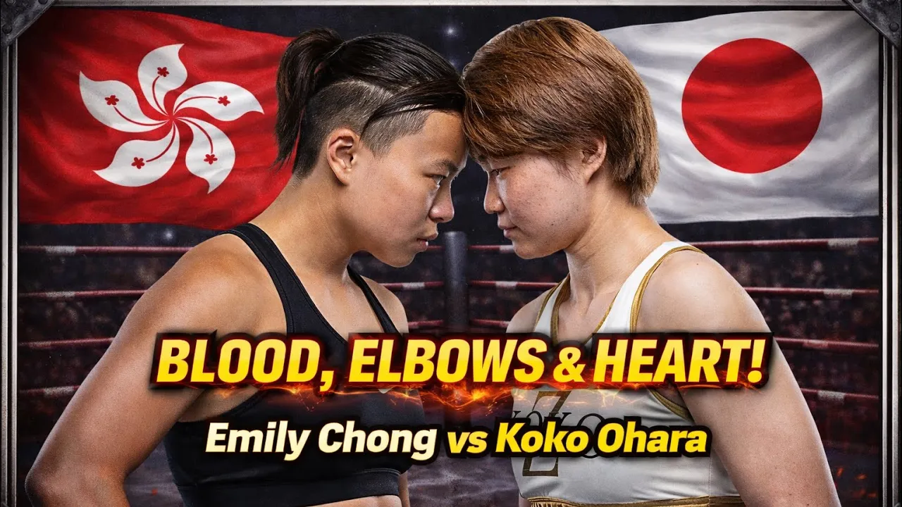 BLOOD, ELBOWS & HEART!  Emily Chong vs Koko Ohara