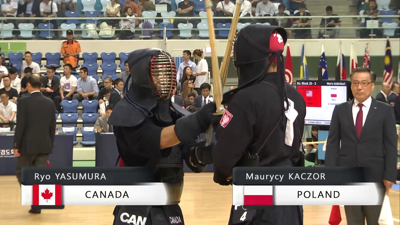17th World Kendo Championships 3ch R.YASUMURA(CAN) vs M.KACZOR(POL)
