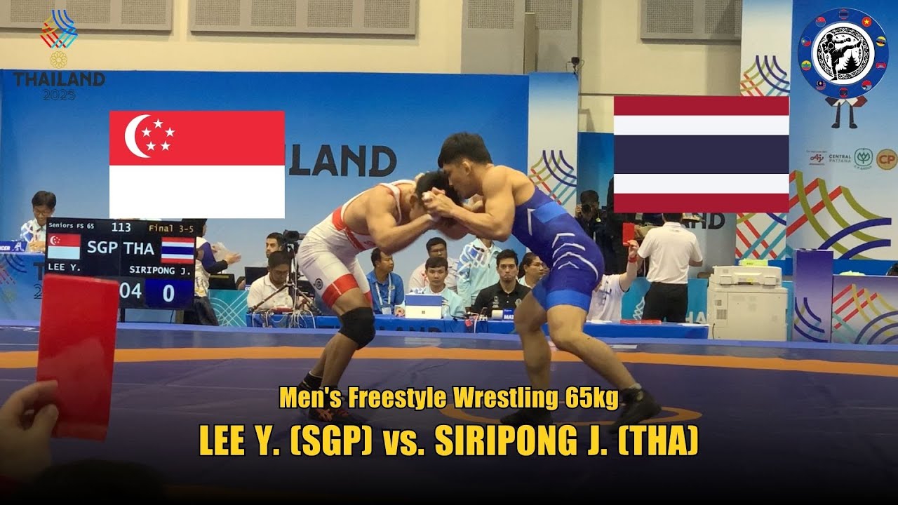 Men's Freestyle Wrestling 65kg: LEE Y. (SGP) vs. SIRIPONG J. (THA) SEA GAMES 33