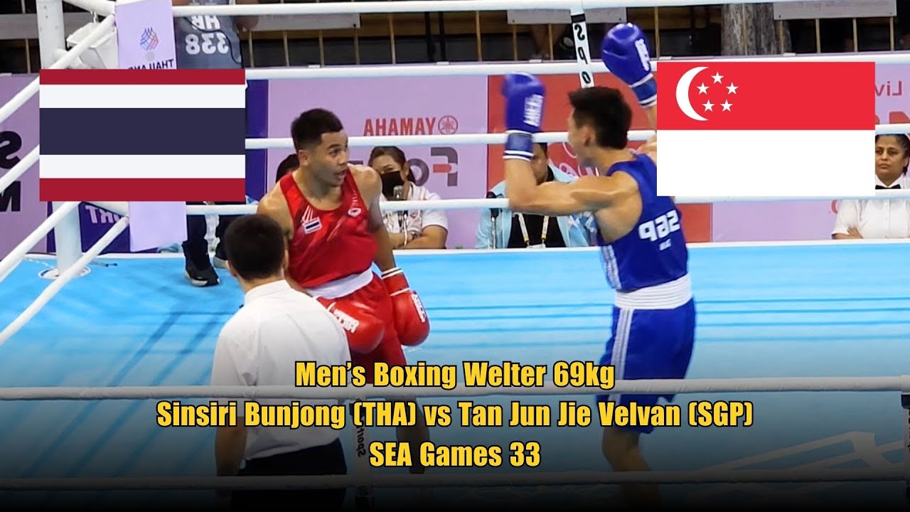 Men’s Boxing Welter 69kg: Sinsiri Bunjong (THA) vs Tan Jun Jie Velvan (SGP) | SEA Games 33