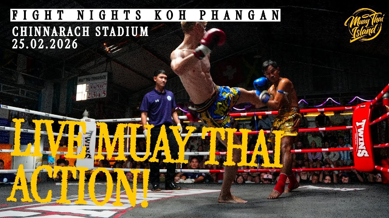 LIVE! 🔴 Muay Thai Fight Night from Chinnarach Stadium in Koh Phangan - 25 Feb 2026