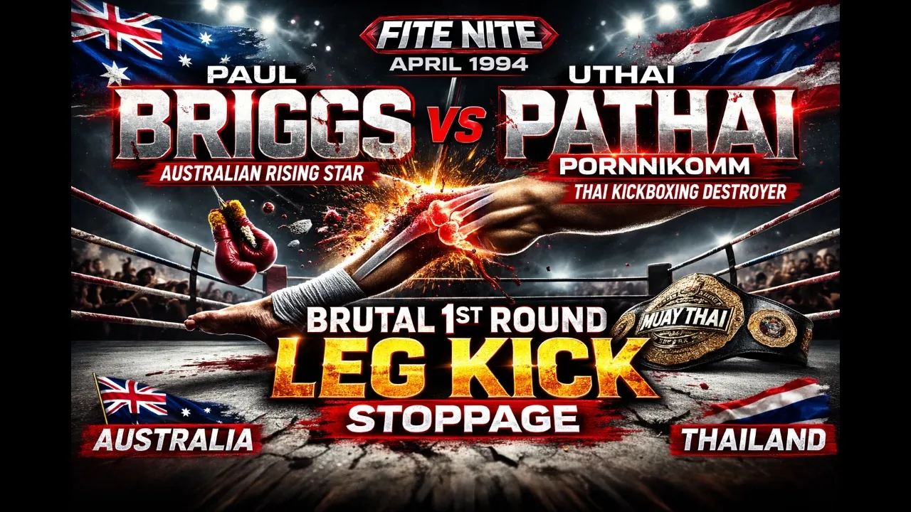 🥊 Paul Briggs 🆚 Uthai Pathai Pornikomm – Fite Nite April 1994