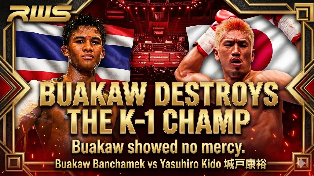 BUAKAW DESTROYS THE K-1 CHAMP 😱💥 Buakaw showed no mercy. Buakaw Banchamek vs Yasuhiro Kido 城戸康裕