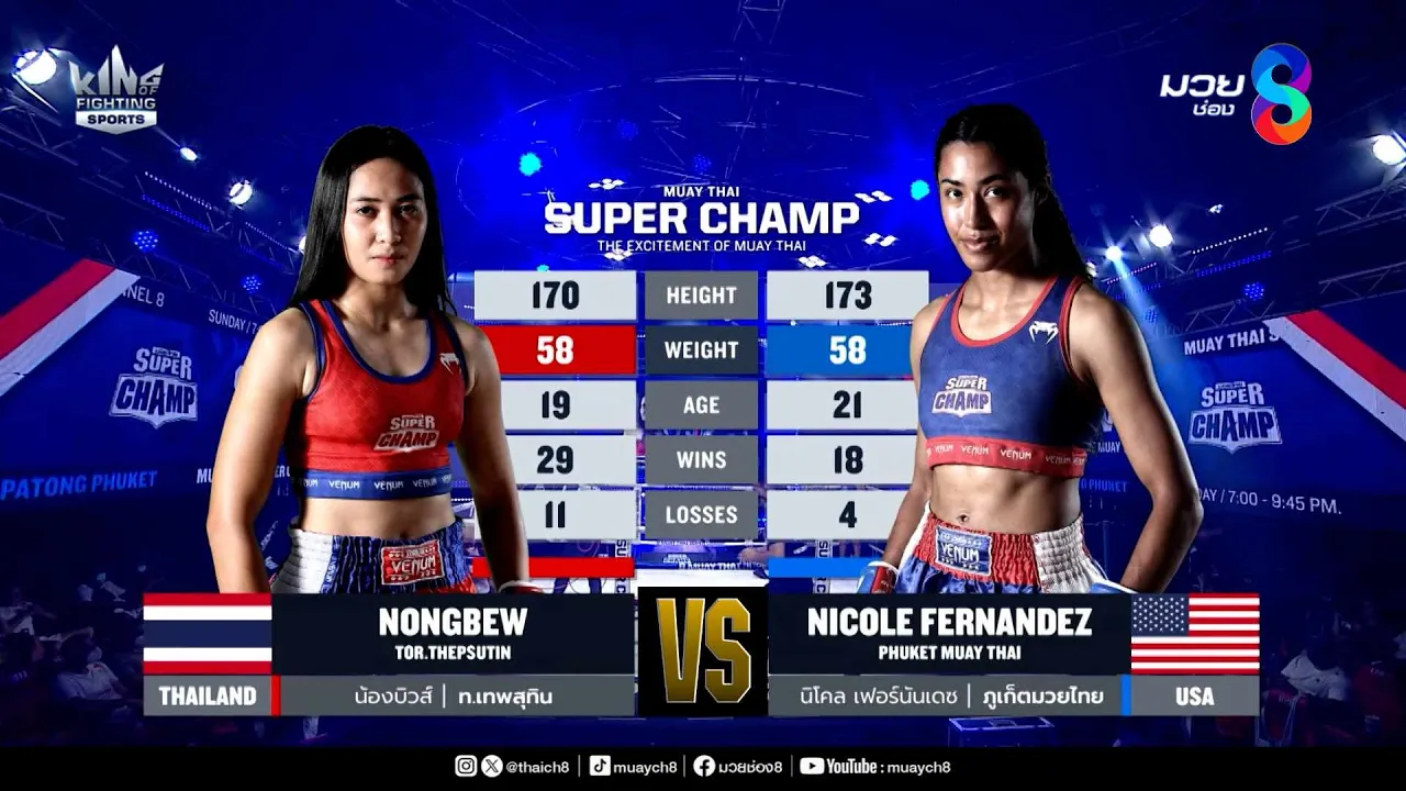 คู่เด็ดมวยมันส์ | น้องบิวส์ ท.เทพสุทิน ดวล นิโคล เฟอร์นันเดช