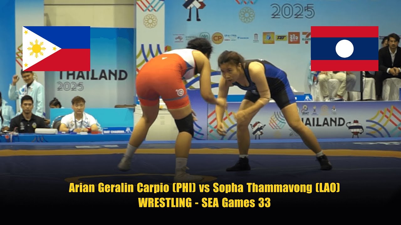 Wrestling Women’s Freestyle 62kg: Arian Geralin Carpio (PHI) vs Sopha Thammavong (LAO)