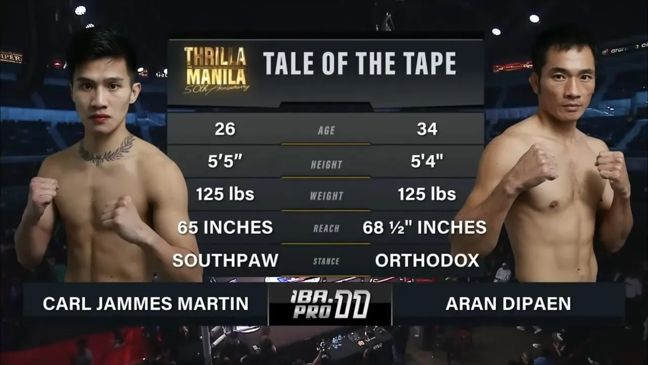 FULL FIGHT – Carl Jammes Martin vs Aran Dipaen | IBA Pro 11