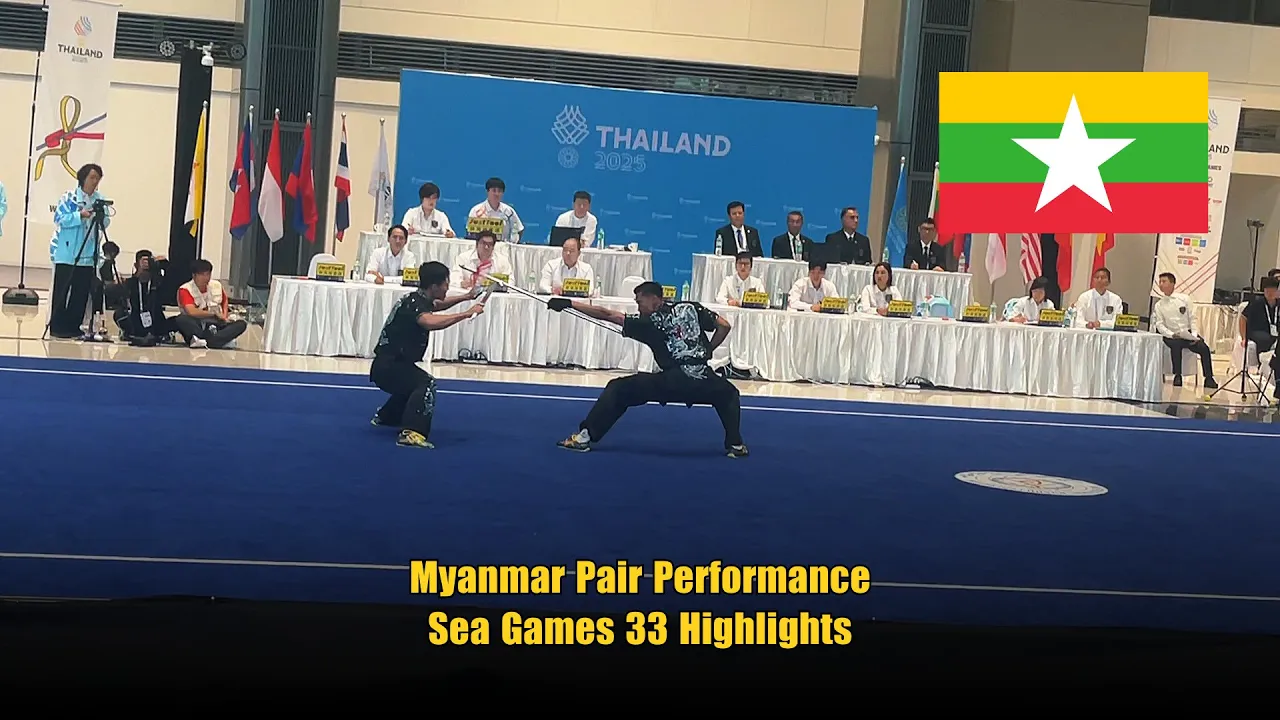 Men Wushu: Myanmar Pair Performance | SEA Games 33