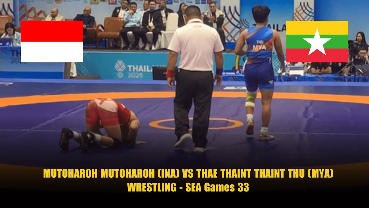 Wrestling Women’s Freestyle 57kg: Mutoharoh Mutoharoh (INA) vs Thae Thaint Thaint Thu (MYA)
