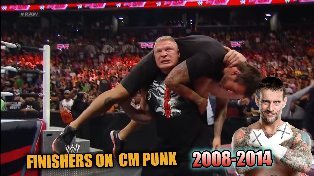 WWE ALL FINISHERS  ON CM PUNK 2008 TO 2014 HIGHLIGHTS