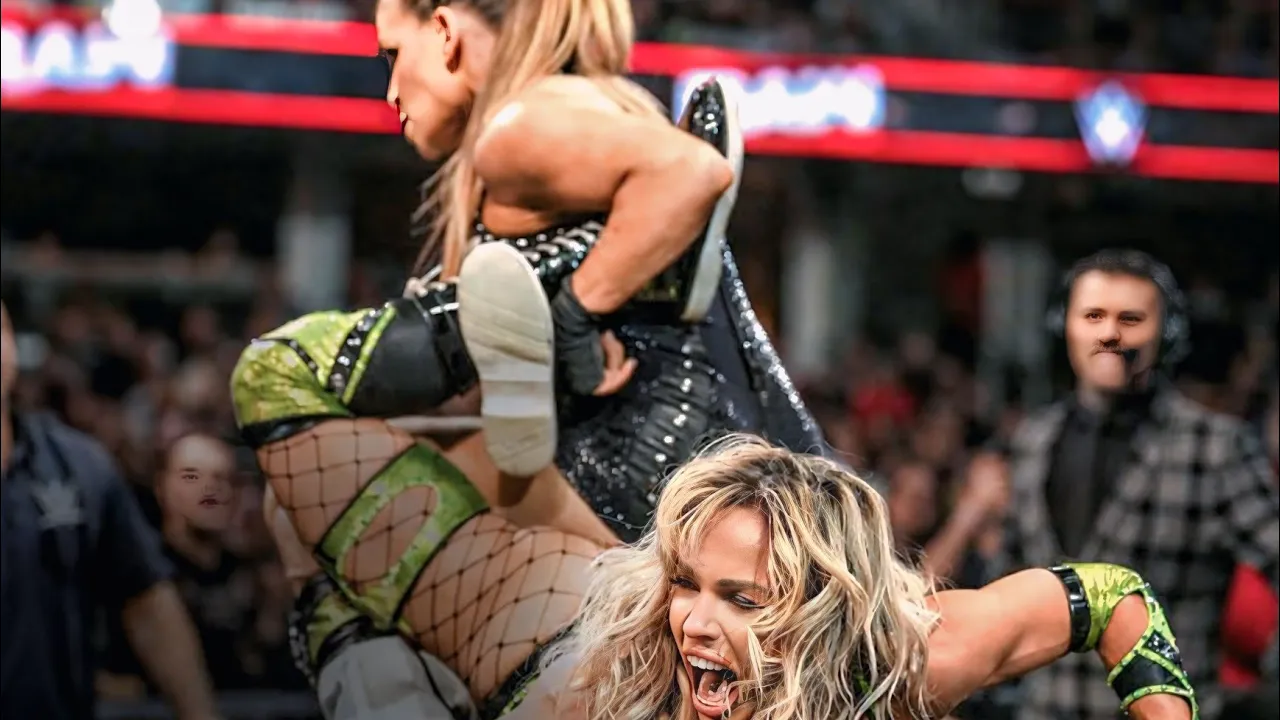 Maxxine Dupri vs Nattie erupts #wwe #wrestlingfuture #livforever#livmorgan #wrestling